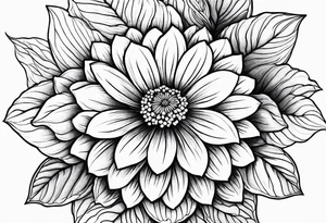 Zinnia tattoo idea