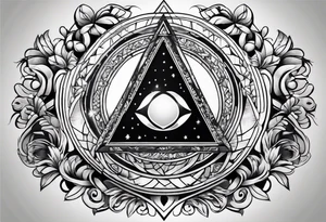 circle in a triangle tattoo idea