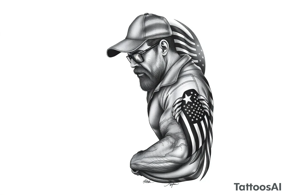 Masculin, country, mountains, wildlife, nature, racing , father of 4,
blue collar,  American flag,welder tattoo idea