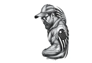 Masculin, country, mountains, wildlife, nature, racing , father of 4,
blue collar,  American flag,welder tattoo idea