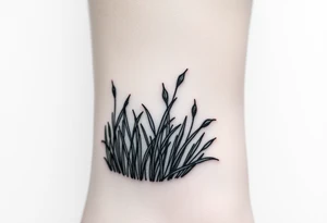 Grass growing from short to long like in a forest tattoo idea