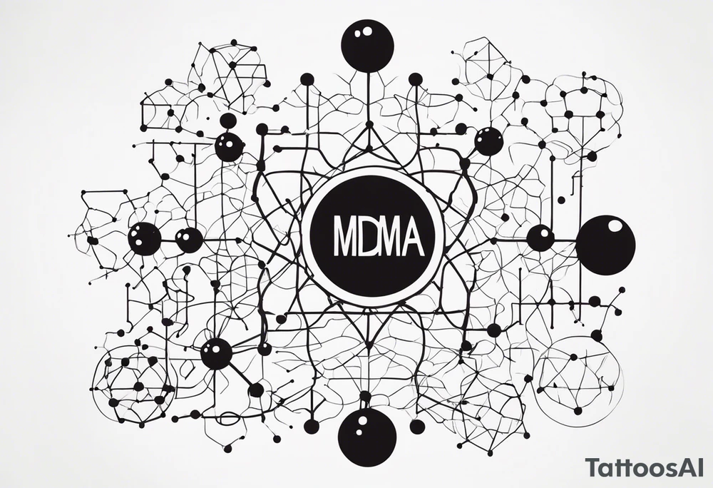 MDMA molecular diagram tattoo idea