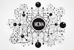 MDMA molecular diagram tattoo idea