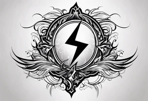 Lightning symbol. Made out of the name “5y8o” tattoo idea