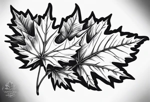 single maple leaf tattoo idea