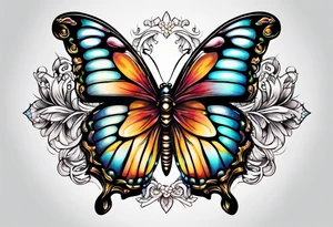 Traditional butterflies tattoo idea