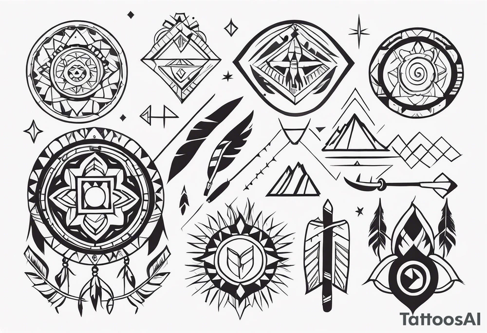 Native American Symbols tattoo idea