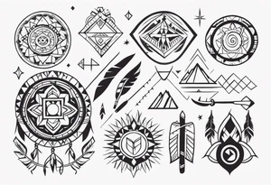 Native American Symbols tattoo idea