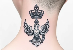 St. George 
Russian imperial crown above the eagle
Russian sabre
The Kremlin or St. Basil's Cathedral scene 
on the side of my neck tattoo idea