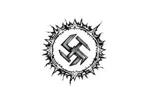 generate me swastika tattoos that the aryan brotherhood would use. tattoo idea