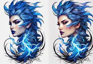 Blue Lightning tattoo idea