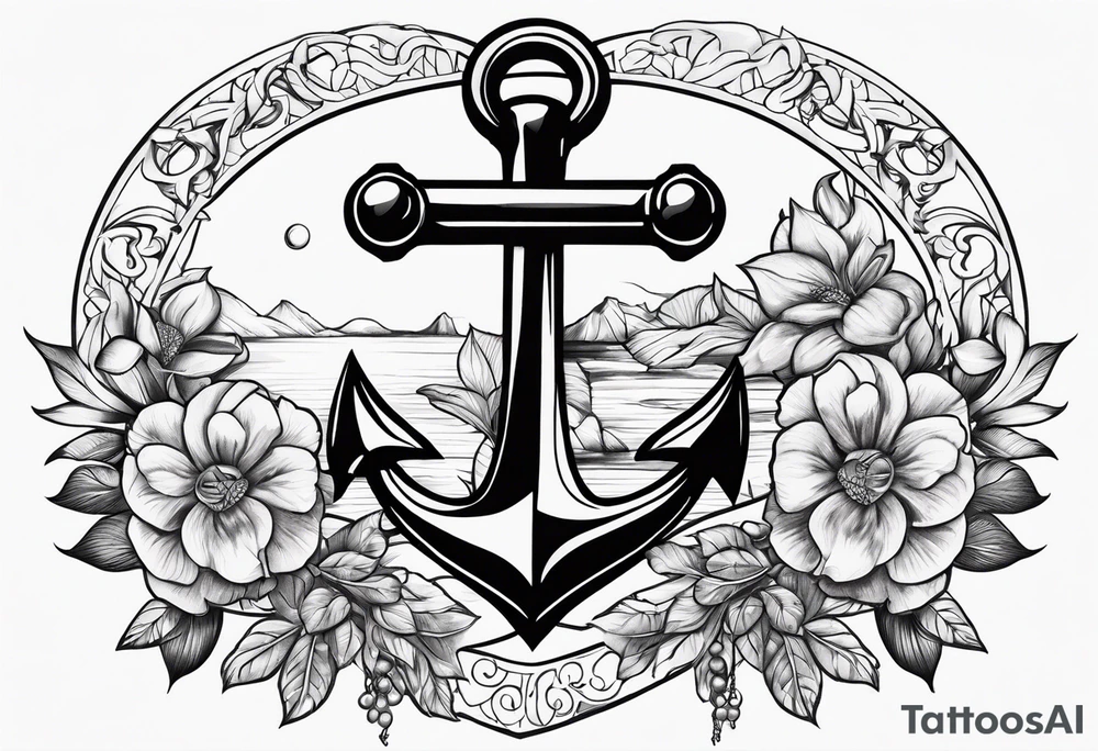 Anchor cross tattoo idea