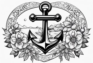 Anchor cross tattoo idea