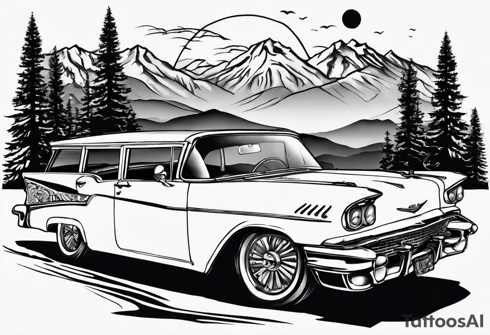 Tattoo idea for a memory of a roadtrip through California tattoo idea