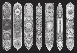 mandala full leg sleeve tattoo idea