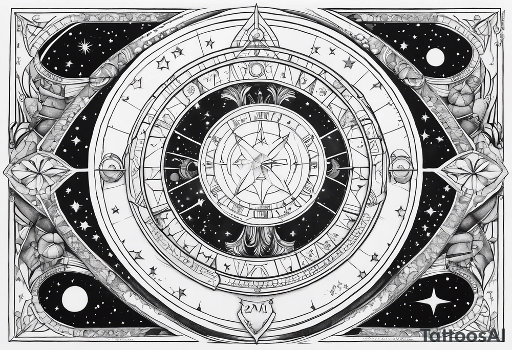Astrology, Gemini, Natal Chart, vision, armband tattoo idea