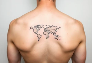 Minimalist tattoo for women who love travel and science tattoo idea