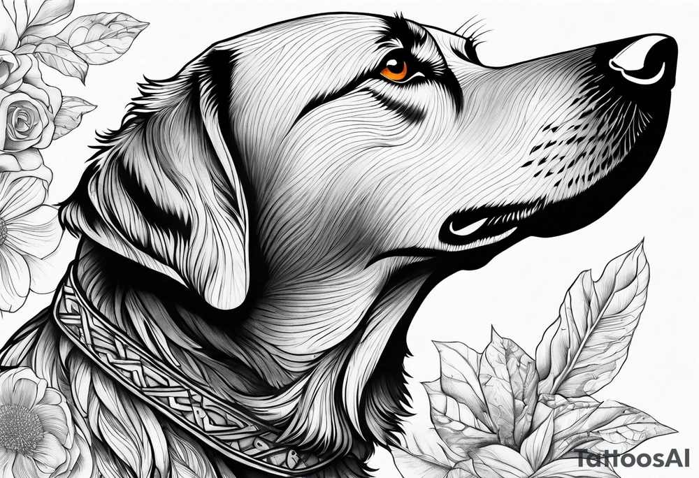bird dog retrieving birds tattoo idea
