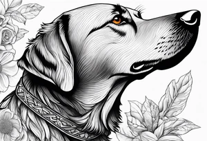 bird dog retrieving birds tattoo idea