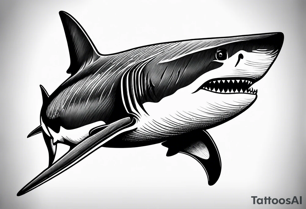 shark head tattoo idea