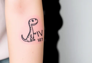 TRB IV 11/27/2024 with a dino next to it tattoo idea