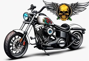 Chopper skull tattoo idea