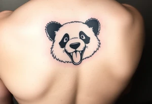 happy panda tattoo idea