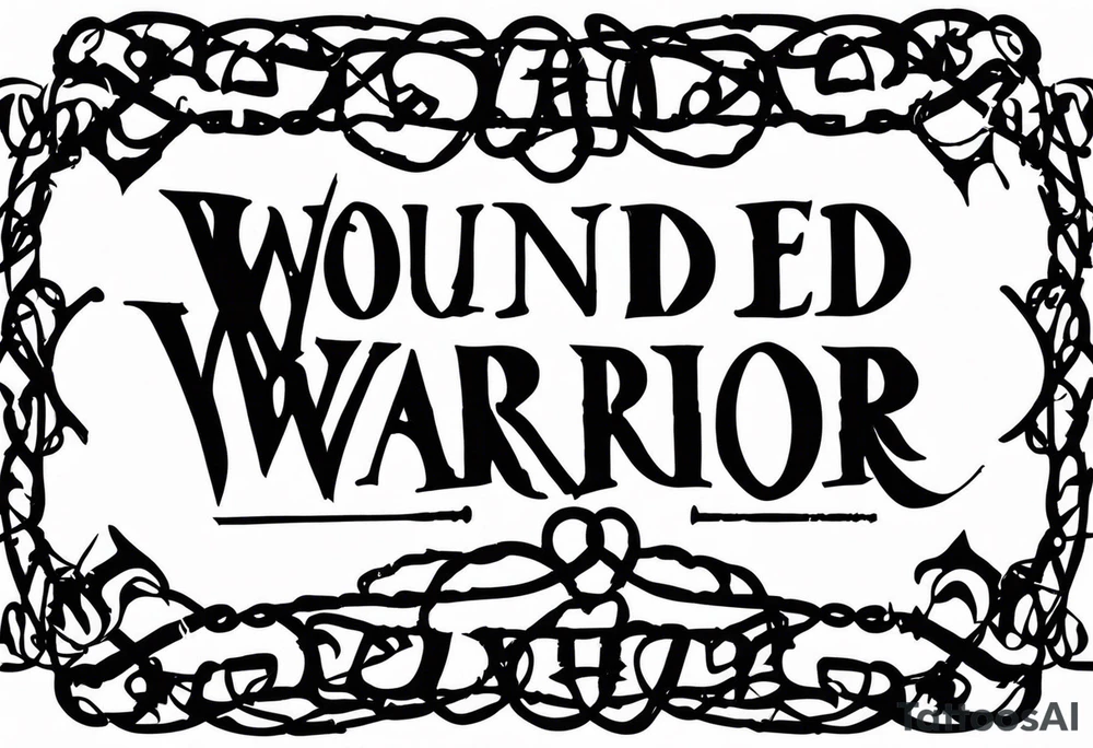 Wounded warrior valhalla barb wire tattoo idea