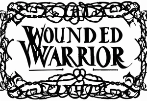 Wounded warrior valhalla barb wire tattoo idea