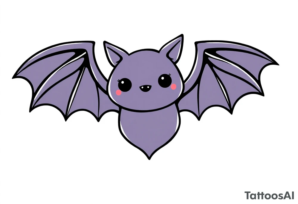 cute bats tattoo idea