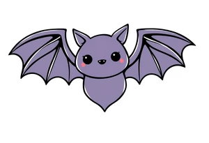 cute bats tattoo idea