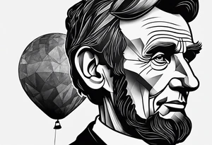Abraham Lincoln with a balloon tattoo idea