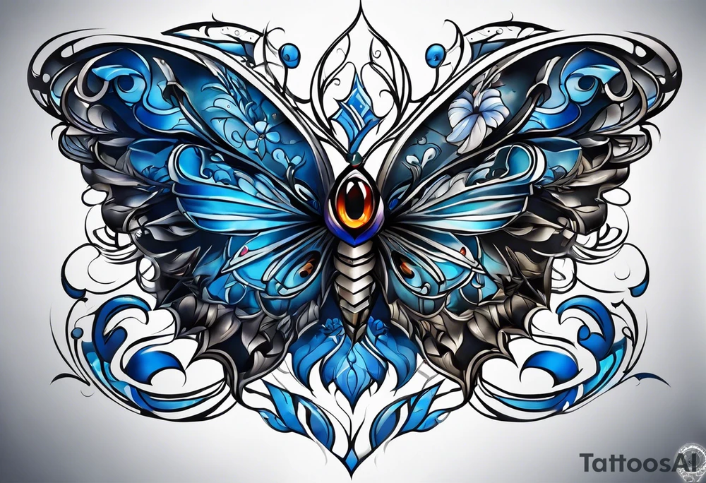 Blue eyes tattoo idea