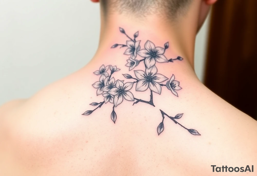 delicate cherry blossoms swirling in spring breeze with petals tattoo idea delicate cherry blossoms swirling in spring breeze with petals tattoo idea