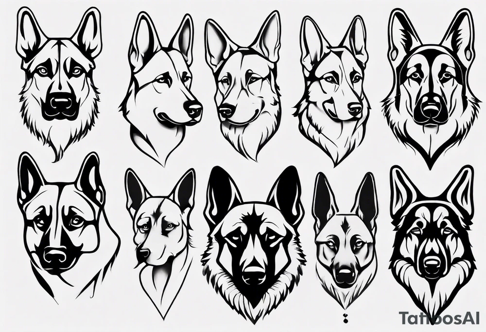 German shepherd tattoo idea