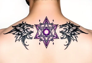 3D merkaba symbol colored light purple 
More options tattoo idea