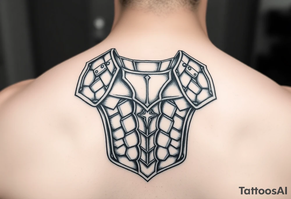 Shoulder plate armor tattoo idea