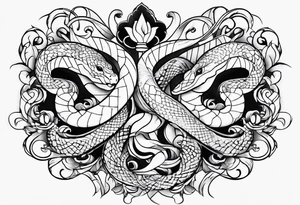 Snakes and doves tattoo idea