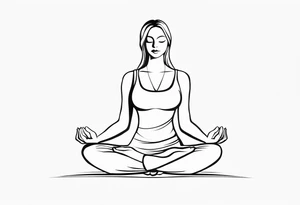 Lotus sitting position,meditating pose, silhuette tattoo idea