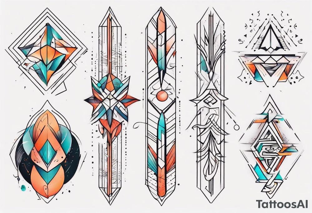 Abstract linear tattoo idea