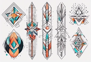 Abstract linear tattoo idea