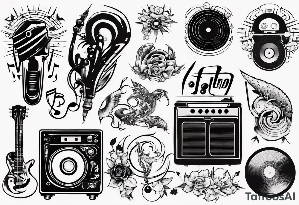 music sound tattoo idea
