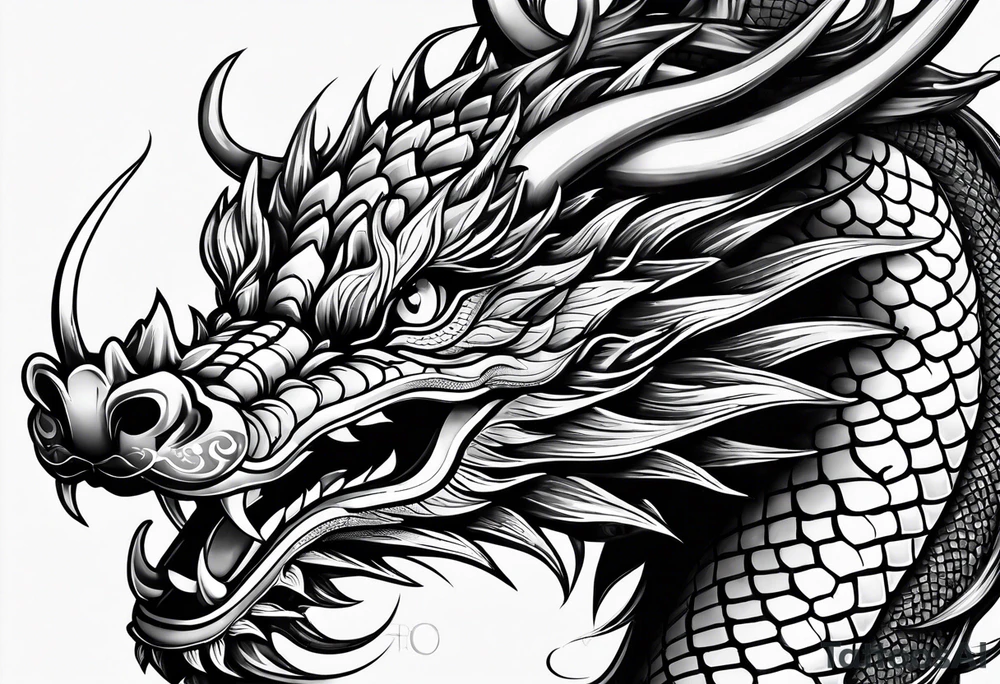 eastern dragon tatoo for woman tattoo idea