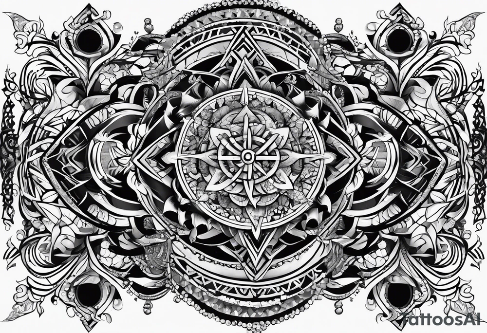 strip made of atoms tattoo idea