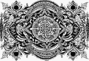 strip made of atoms tattoo idea