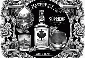 Imported supreme Canadian whiskey tattoo idea