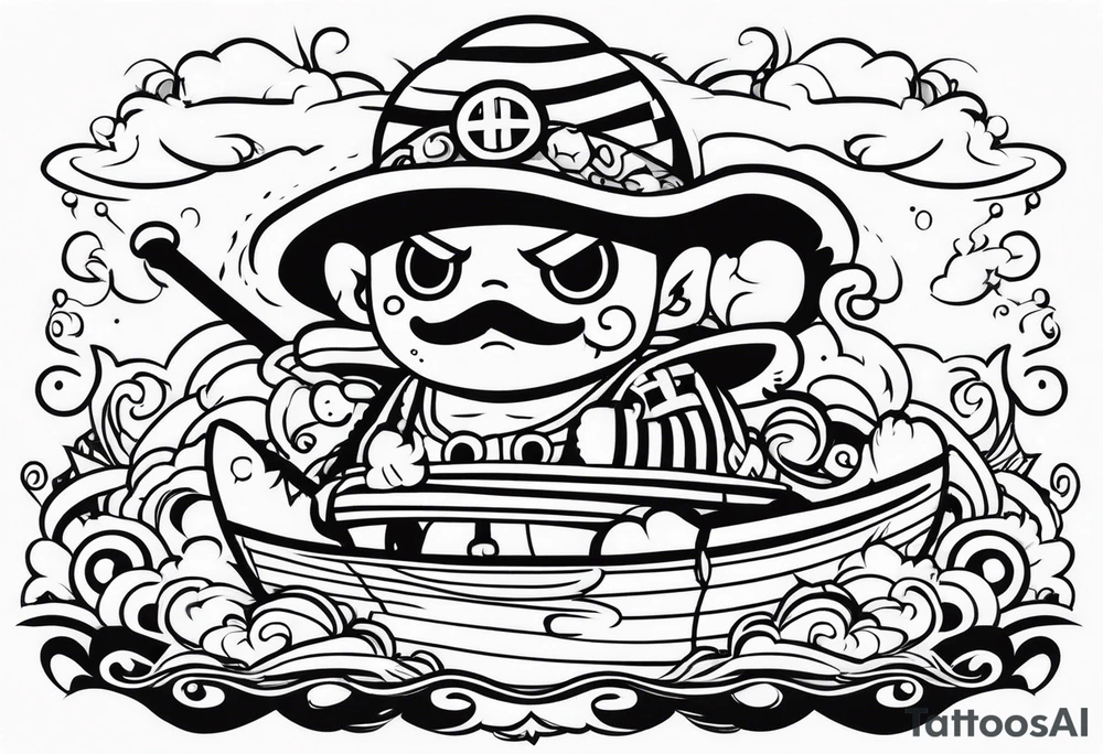 one piece style tattoo tattoo idea