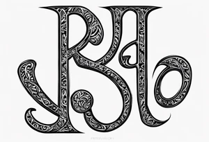 A dog paw with the letters K,F,K,A in each dog paw tattoo idea