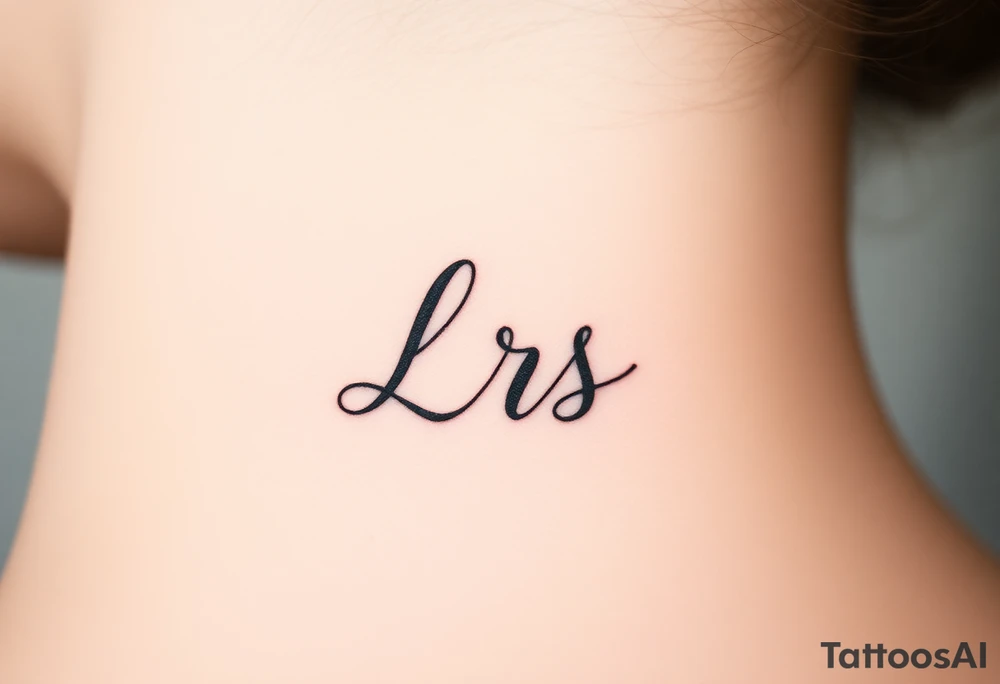 Nail marks beside the initials lrs tattoo idea