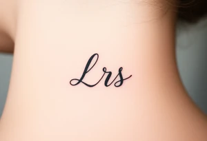 Nail marks beside the initials lrs tattoo idea